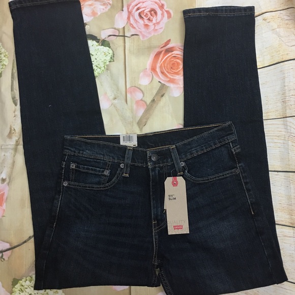 ⬇️Mens Levi's 511 slim stretch jeans sz 31x32 - Picture 2 of 5